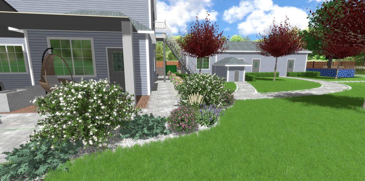 Створення ландшафтного дизайну території приватного будинку с. Боярка