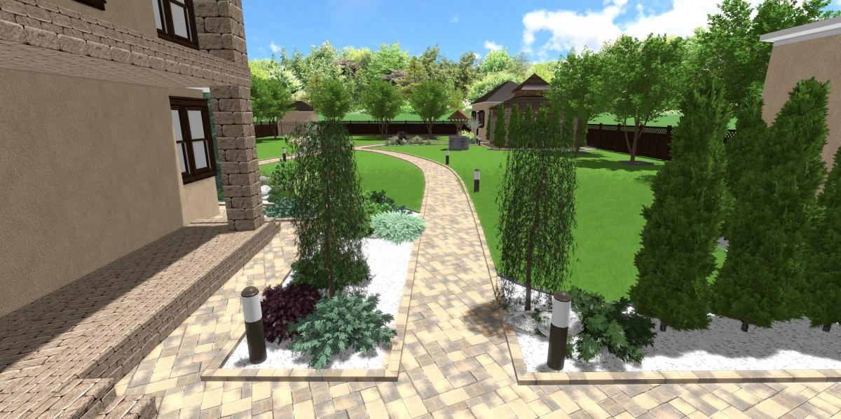 Створення ландшафтного дизайну території приватного будинку м. Сквира