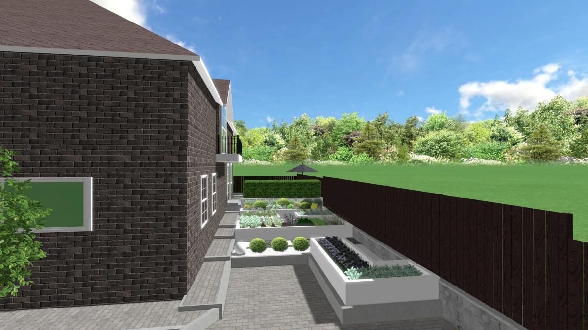 Створення ландшафтного дизайну території приватного будинку м. Іванковичі