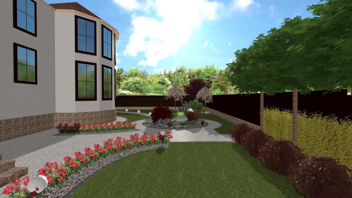 Створення ландшафтного дизайну території приватного будинку м. Хотів