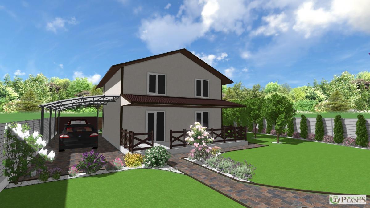 Створення ландшафтного дизайну території приватного будинку КМ Альпійський Хуторок