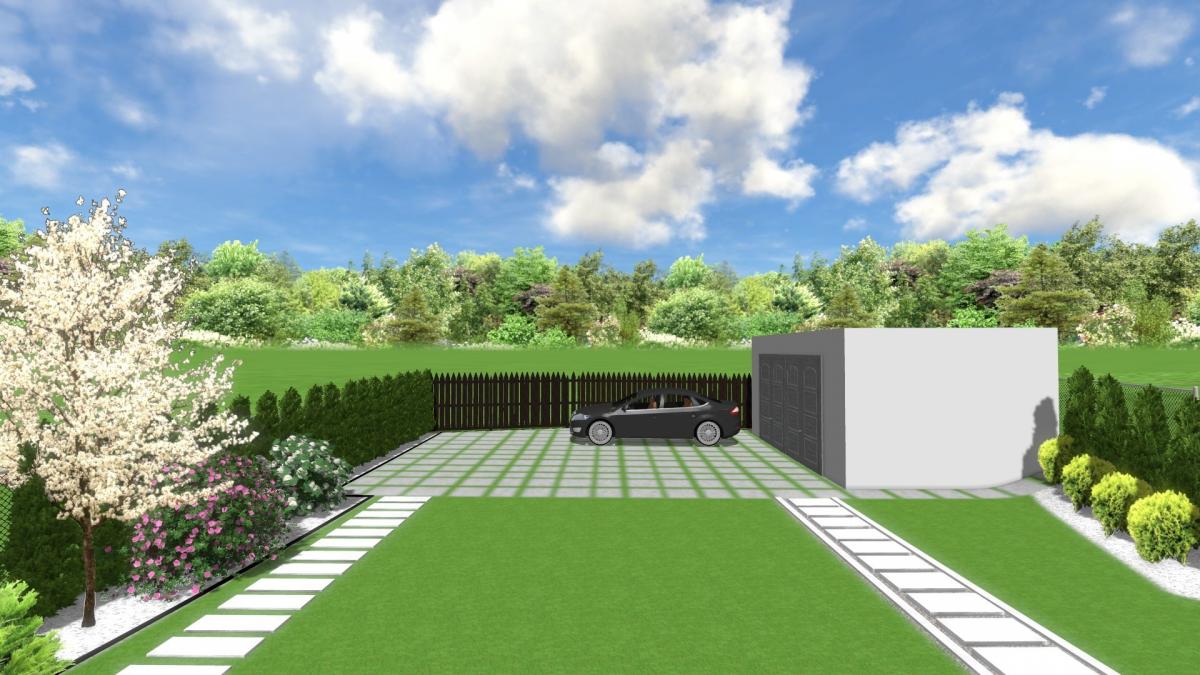 Створення ландшафтного дизайну території приватного будинку с. Нещерів